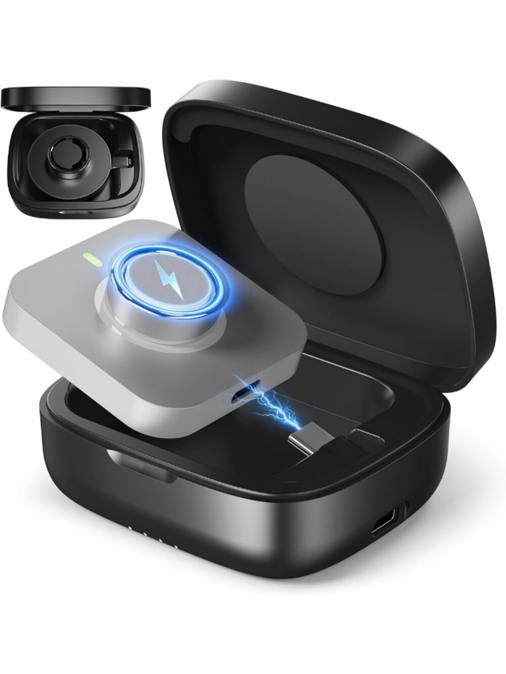 Portable Charging Case for Oura Ring Gen 5/4/3 - 1000mAh Power Bank, No Charger